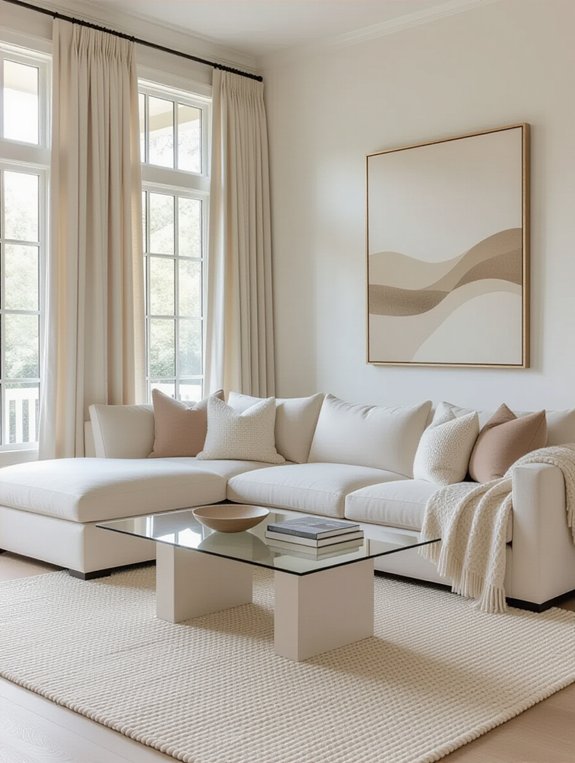 sophisticated neutral living room