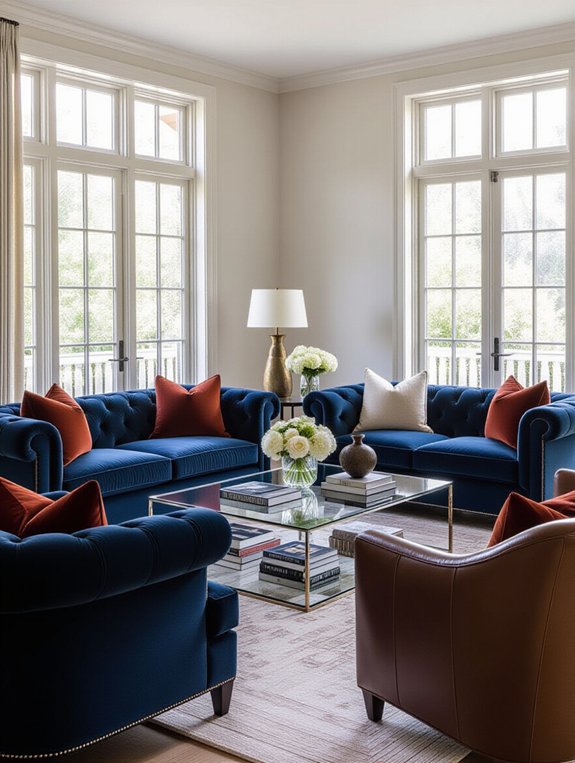 sophisticated social seating arrangement