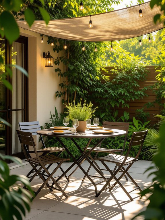space saving outdoor dining