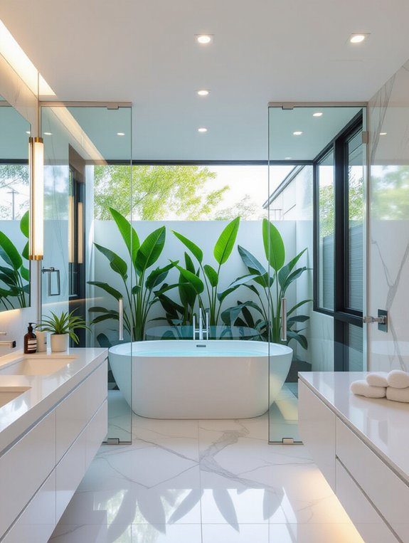 spacious inviting bathroom design