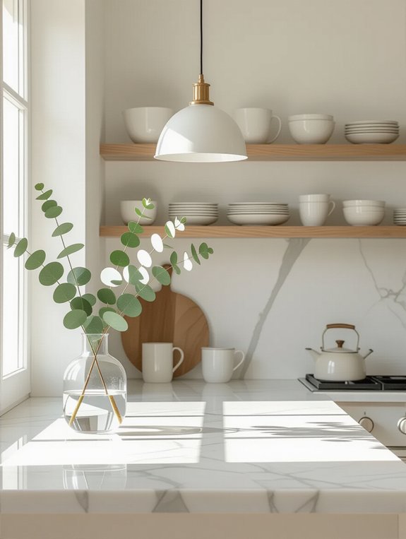 streamlined functional kitchen space