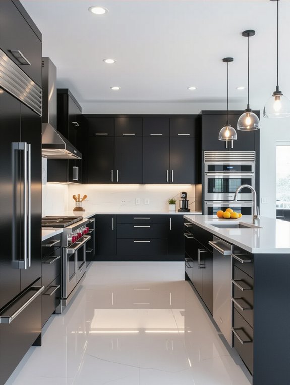 striking contrast enhances sophistication