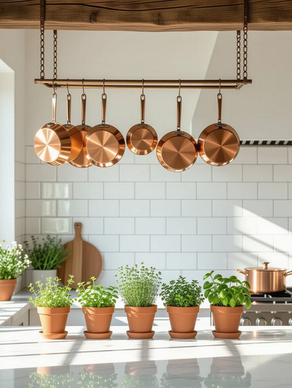 stylish and functional pot racks