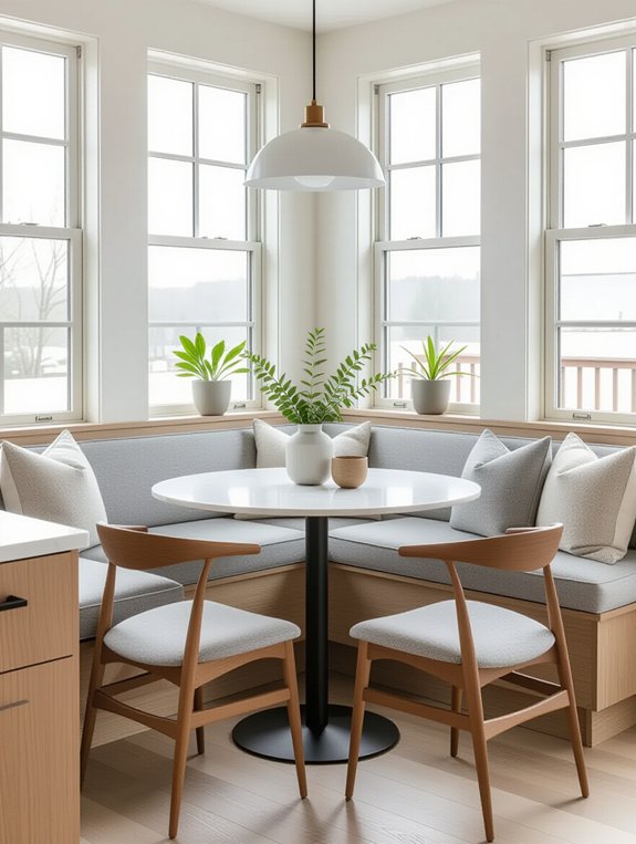 stylish built in seating nook