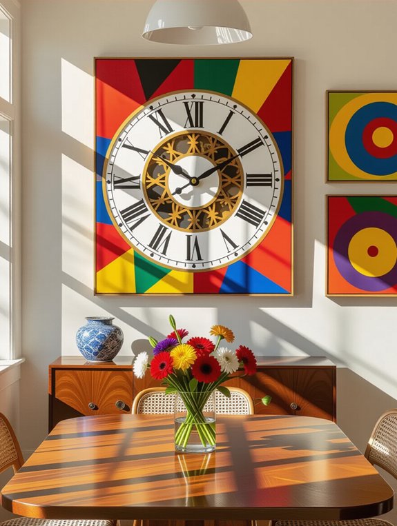 stylish clock dining focal