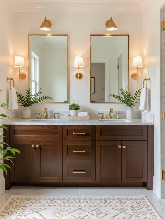 stylish functional dual vanities