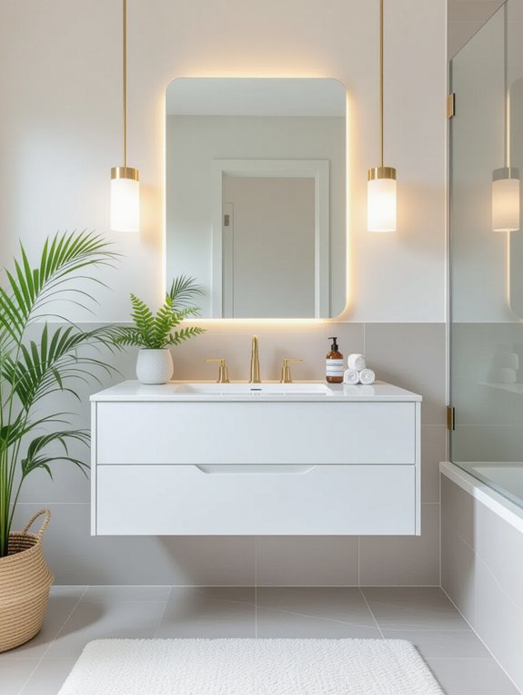stylish functional floating vanities