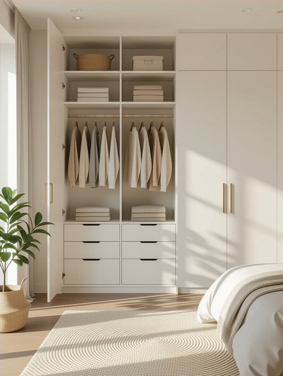 stylish functional open shelving
