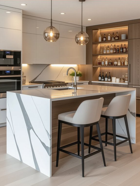 stylish kitchen bar transformation