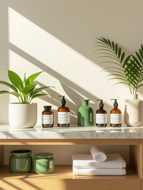 stylish open shelf vanity