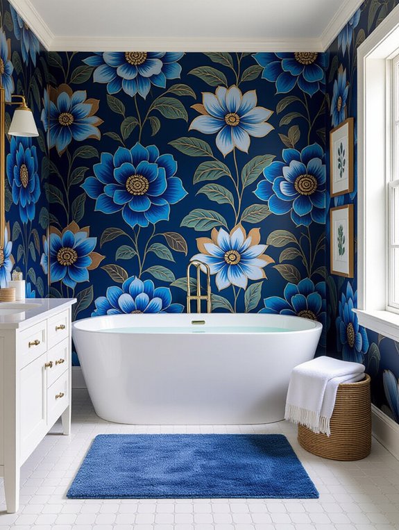 stylish retreat with wallpaper