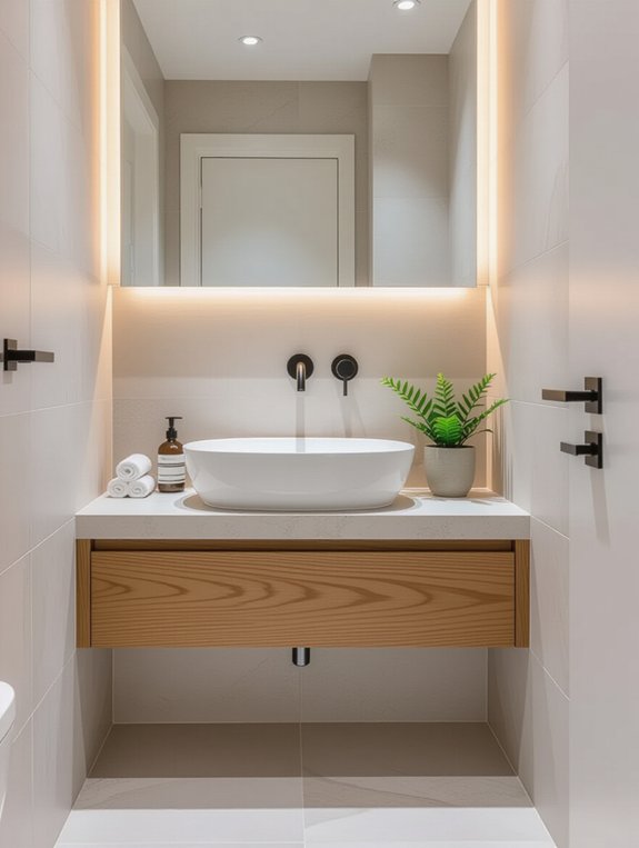stylish space saving faucet solution