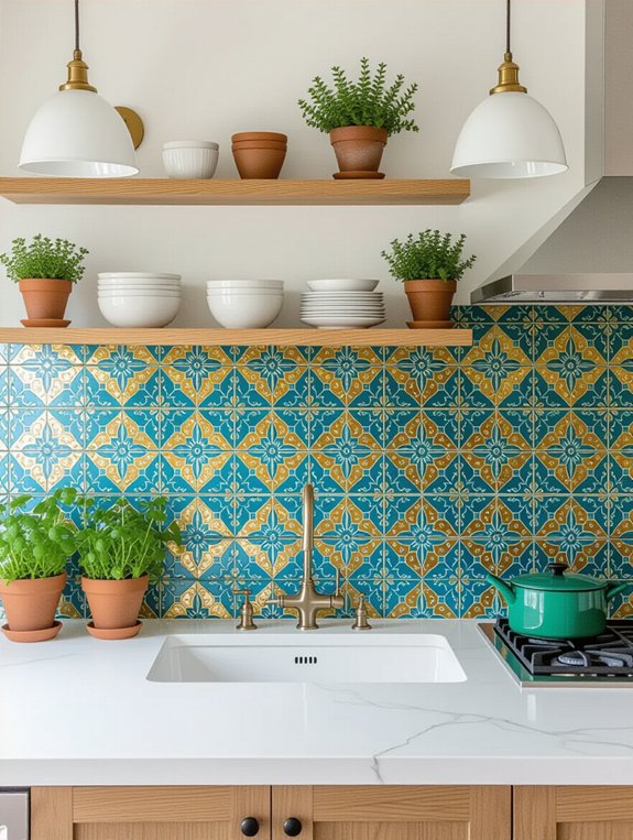 stylish statement backsplash design