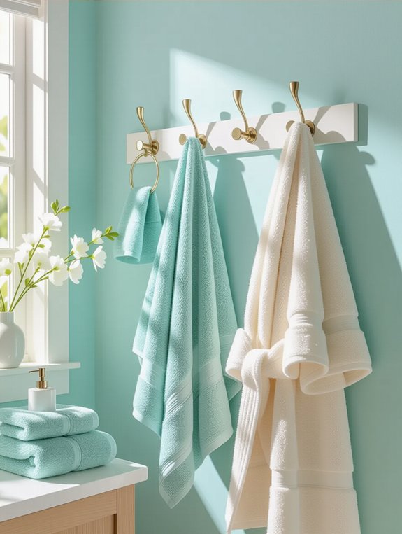 stylish towel and robe hooks