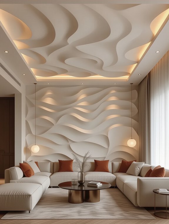 textured gypsum ceiling designs