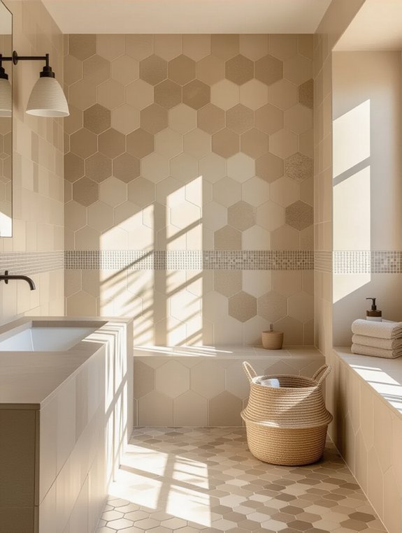 textured tiles enhance aesthetics