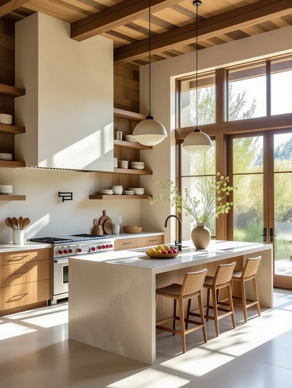 textured wall treatments enhance kitchens