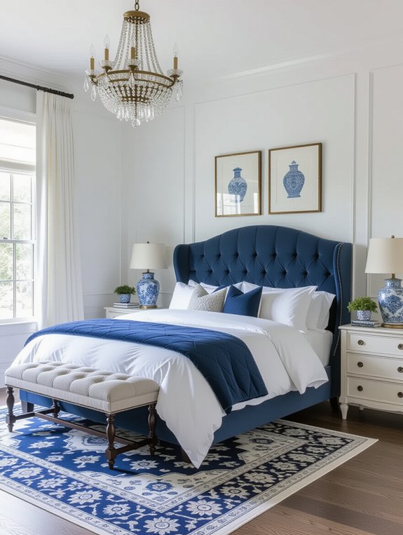 timeless blue and white elegance