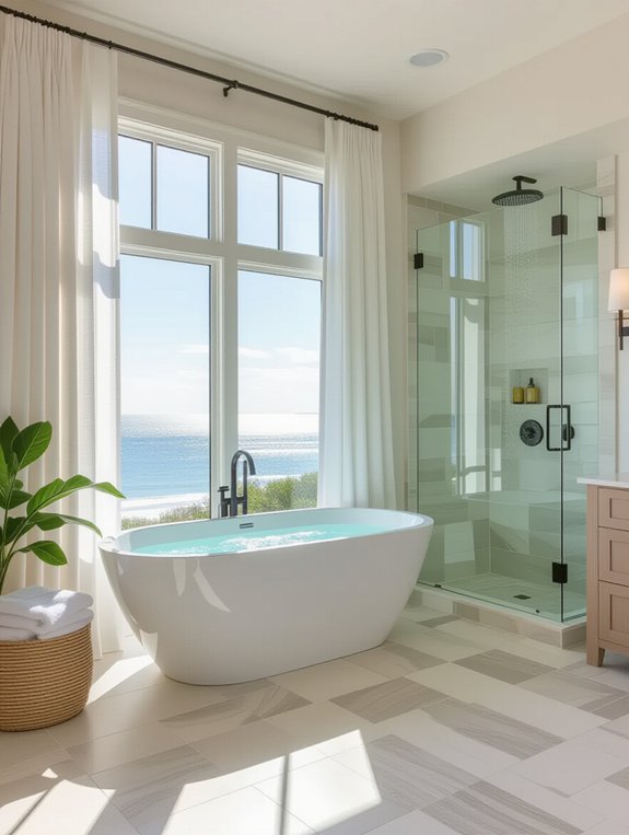 tranquil coastal bathroom oasis