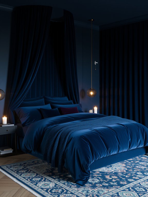 tranquil midnight blue retreat