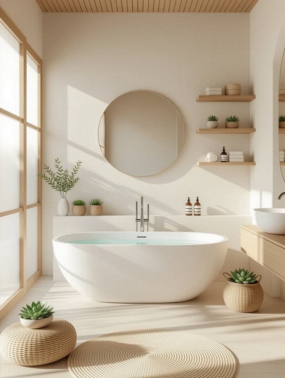 tranquil minimalist bathroom design