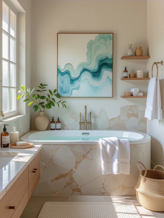transform bathroom with art