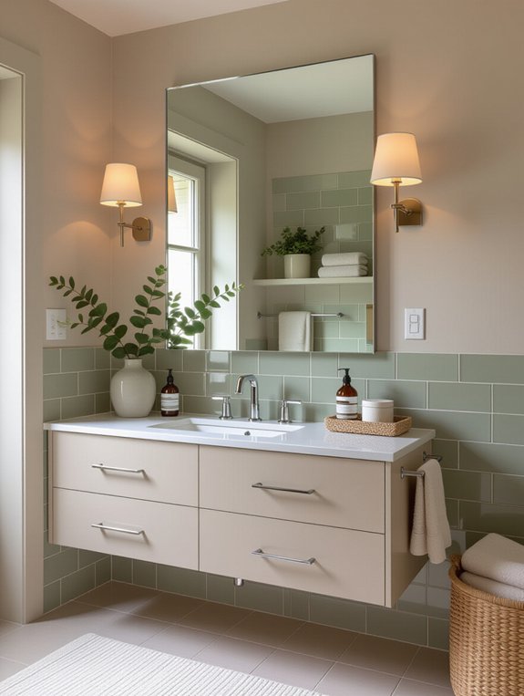transform bathroom with mirrors