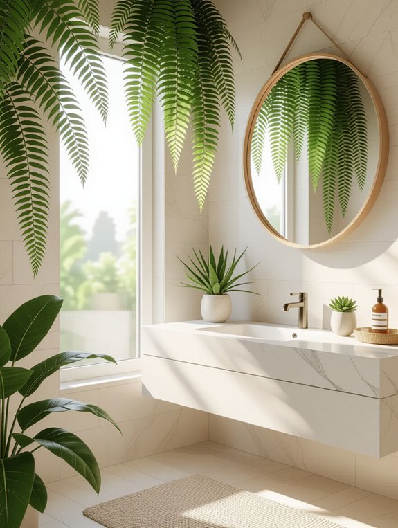 transform bathroom with plants