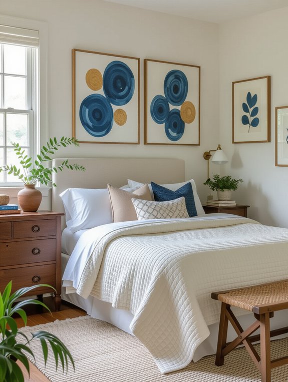 transform bedroom with artwork