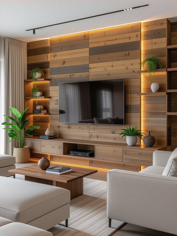 transformative tv feature wall