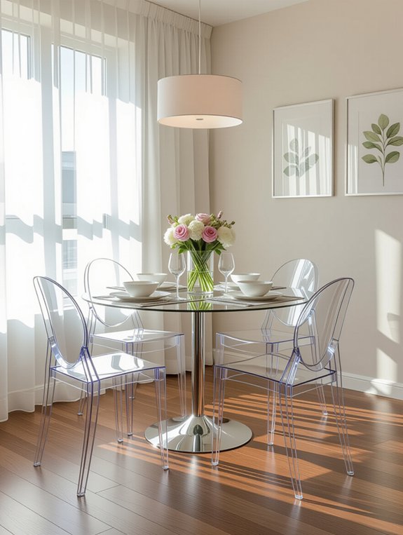 transparent furniture enhances space