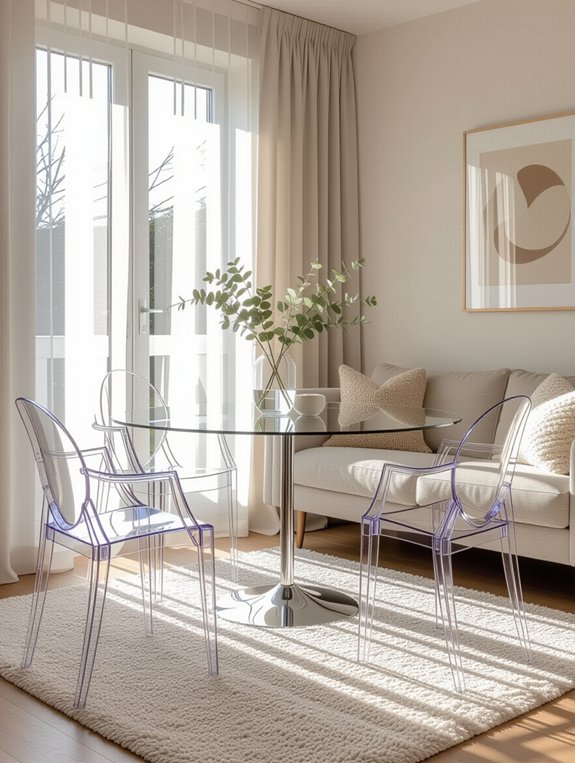 transparent furniture maximizes space