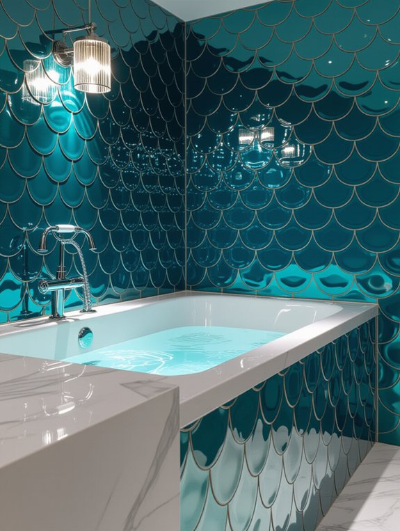 trendy fish scale tiles