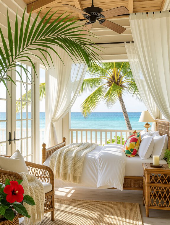 tropical bedroom retreat decor
