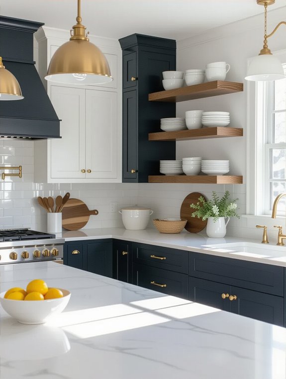 two tone kitchen color combinations