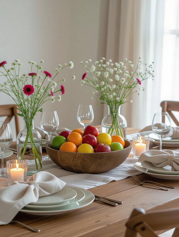 unique centerpieces enhance ambiance