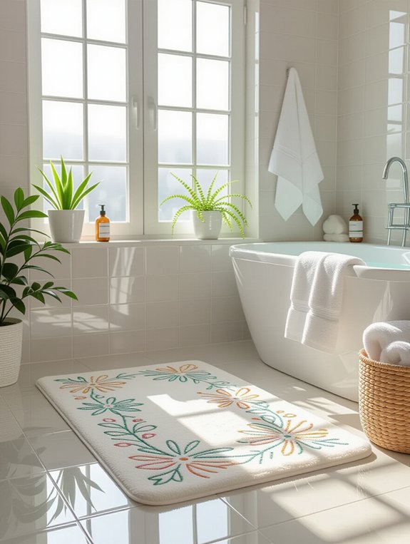 unique stylish bath mats