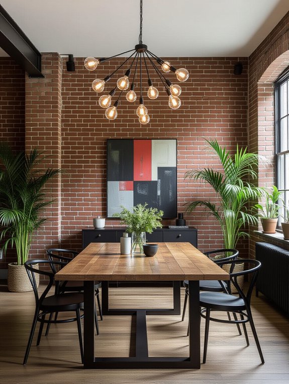 urban industrial dining style