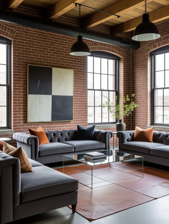 urban industrial living room