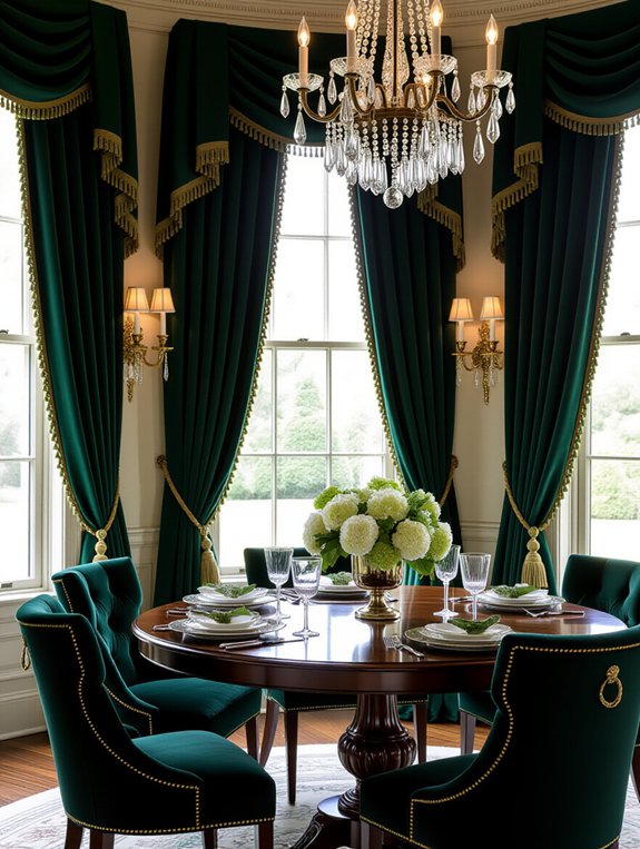 velvet elegance enhances dining