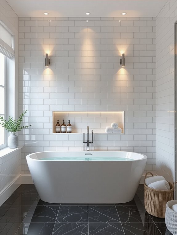 vertical subway tile layout