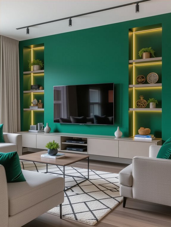 vibrant accent wall design