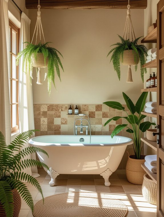 vibrant bathroom plant oasis