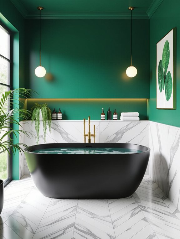vibrant bold bathroom transformations