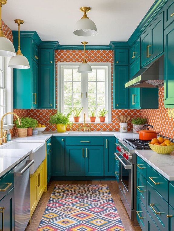 vibrant bold kitchen design