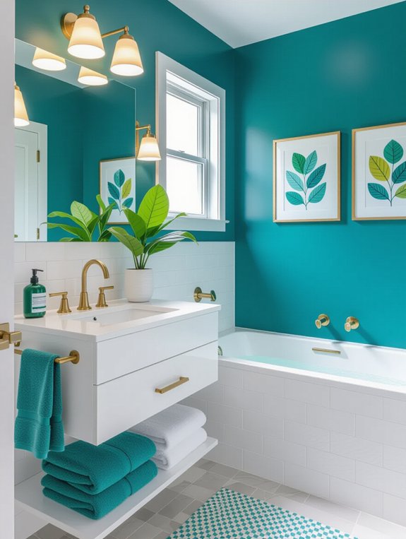 vibrant color accents enhance