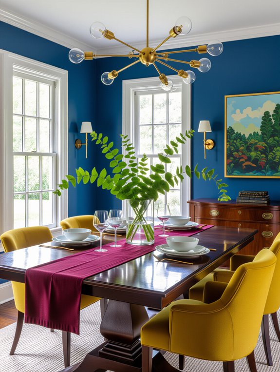 vibrant dining room colors