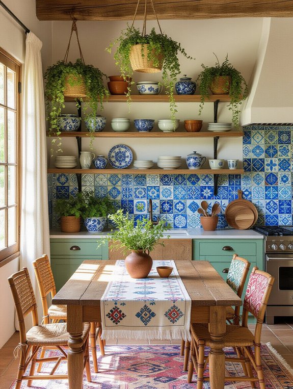 vibrant eclectic kitchen decor