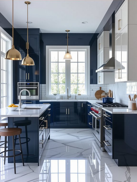 vibrant kitchen accent walls