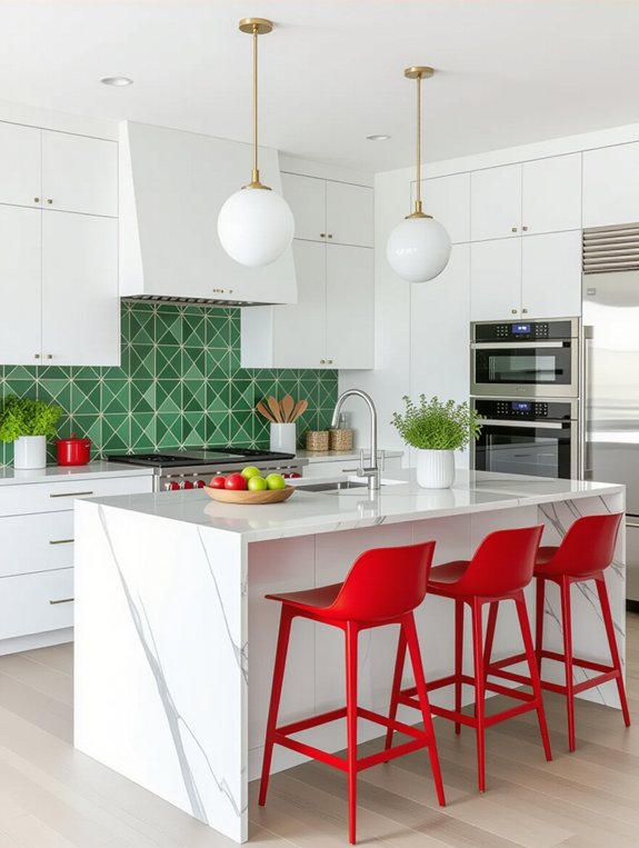 vibrant kitchen color accents